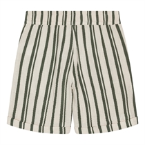 BIRKHOLM Muslin Shorts Natur Beige & Oliven Grøn